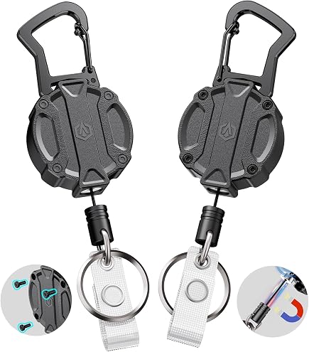 Amazon.com : ZXZone Retractable Keychain with Interval Locking